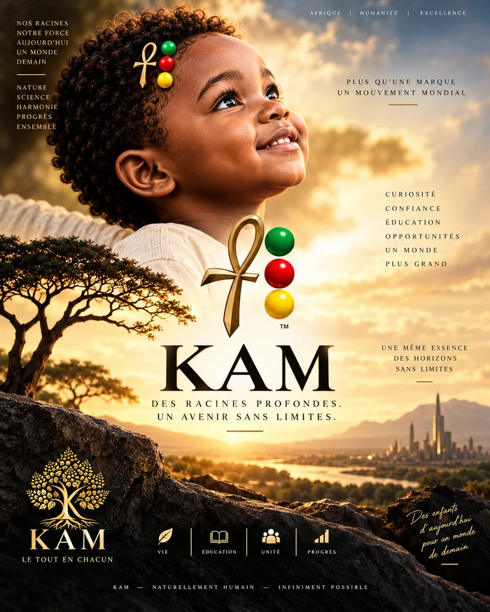 Affiche KAM : un enfant regarde vers l’avenir