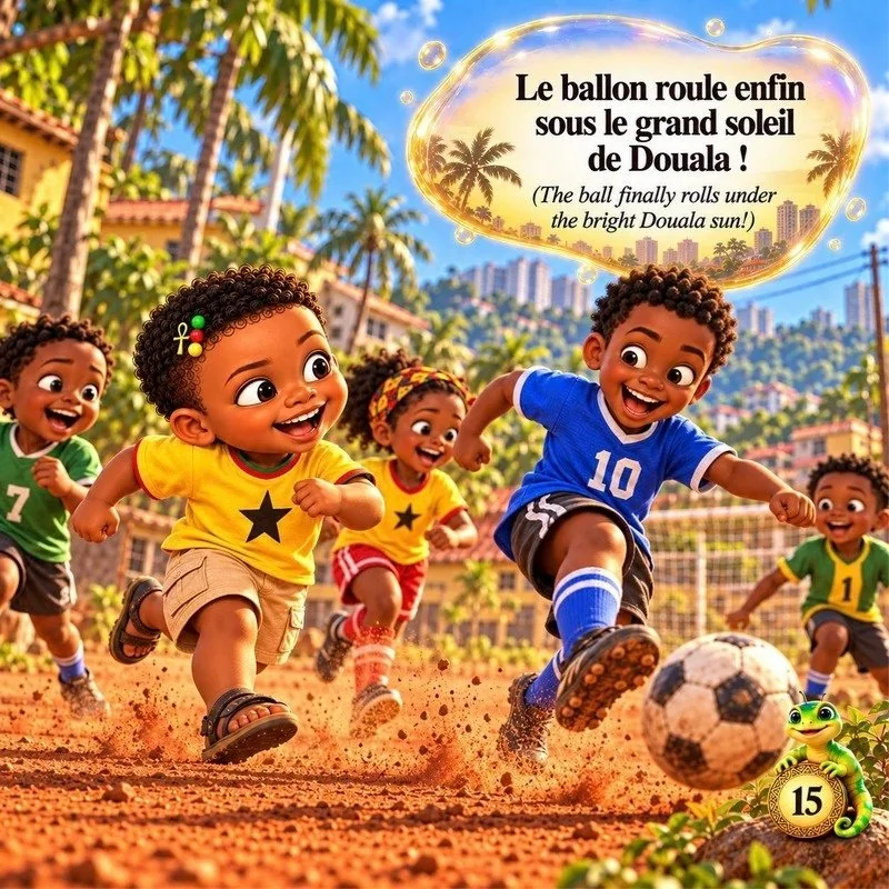 Le ballon roule enfin sous le grand soleil de Douala.