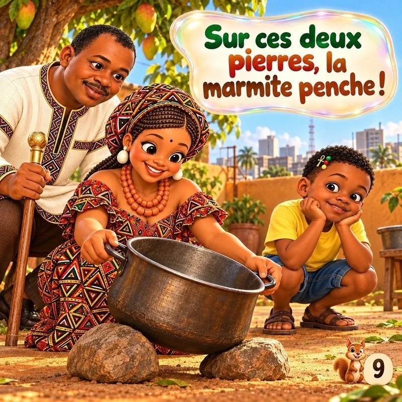 Sur deux pierres seulement, la marmite penche !